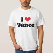 私はダンスのTシャツを愛します Tシャツ (正面)