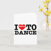 私はダンスを愛するハートダンスおもしろい踊り 教え カード (黄色い花)