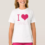 "私はダンス"のダンスの練習の衣服愛します Tシャツ (正面)