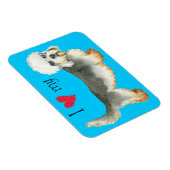 私はダンディディディンモントテリアが大好き マグネット (右側)