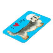 私はダンディディディンモントテリアが大好き マグネット (左側)