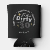 私はダーティターニング30が好き | 30th誕生日パーティー 缶クーラー (裏面)