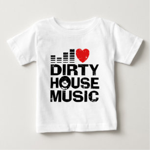 私はダーティーハウスの音楽が大好き ベビーTシャツ