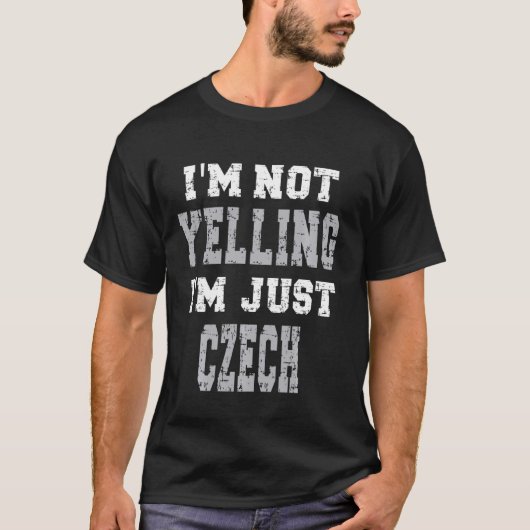 私はチェコ語で叫んではいない Tシャツ (正面)