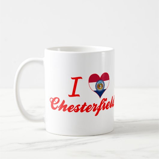 私はチェスターフィールド、ミズーリを愛します コーヒーマグカップ (左)