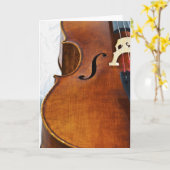 私はチェロを演奏します カード (黄色い花)