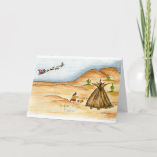 私はチェロキークリスマスカードの水彩画を信じます シーズンカード