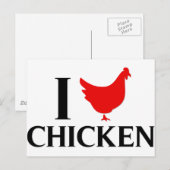 私はチキンが大好き ポストカード (正面/裏面)