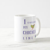 私はチキンラインのおもしろいカラフルアートを渡った コーヒーマグカップ (正面右)