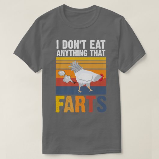私はチキン食べベジタリアを腐らせるものはない Tシャツ (デザイン正面)