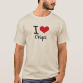 私はチップが大好き Tシャツ (正面)