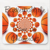 私はチャンピオンズパッドのバスケットボールの美しいゲームが大好き マウスパッド (正面)