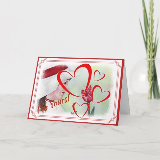 私はチューリップ付きのバレンタインの娘よ シーズンカード (正面)