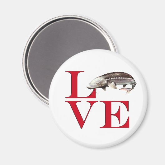 私はチョウザメが大好き マグネット (正面/裏面)