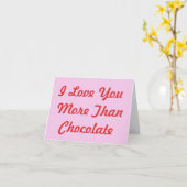 私はチョコレートのグリーティングカードよりも貴方が大好き カード (黄色い花)