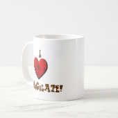 私はチョコレートを愛します! マグ (正面左)