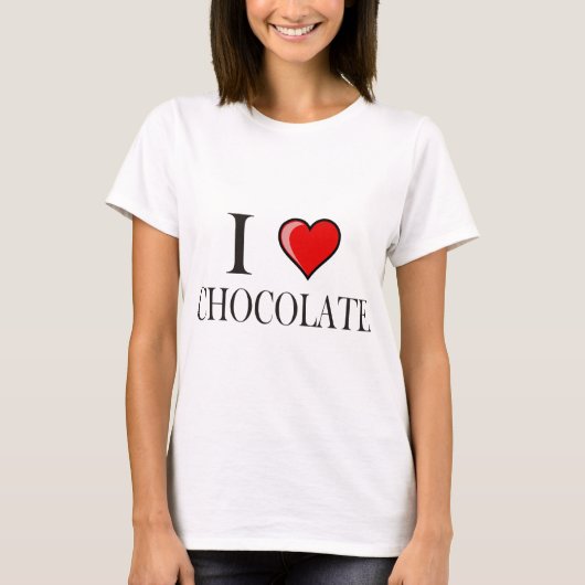 私はチョコレートを愛します Tシャツ (正面)