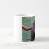 私はチョコレートラブラドールのマグを愛します コーヒーマグカップ (中央)