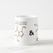 私はチョコレート及びカフェインのマグを愛します コーヒーマグカップ (中央)