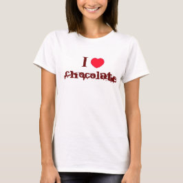 私はチョコレートTシャツを愛します Tシャツ