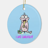 私はチョークがとても好きオーナメント セラミックオーナメント (左)