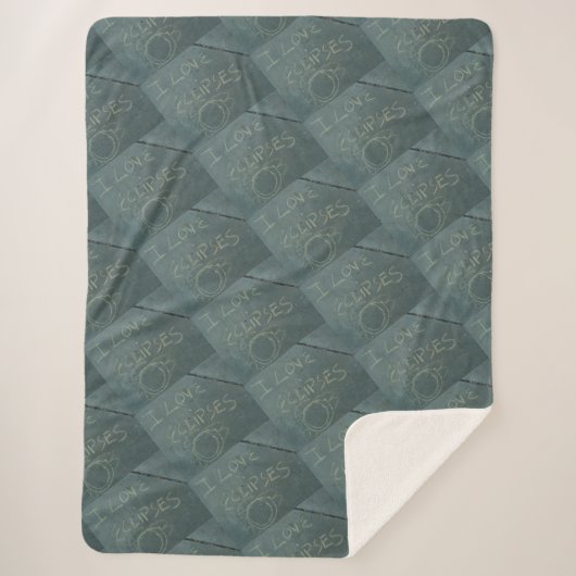 私はチョークスケッチでシンプル黄道の毛布が大好き シェルパブランケット (正面)