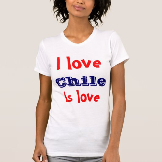 私はチリが大好きだ Tシャツ (正面)
