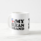 私はチリの夫を愛している コーヒーマグカップ (正面左)
