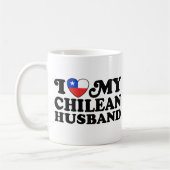 私はチリの夫を愛している コーヒーマグカップ (左)