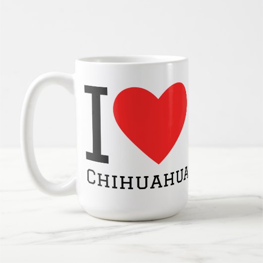 私はチワワが好きです コーヒーマグカップ (左)