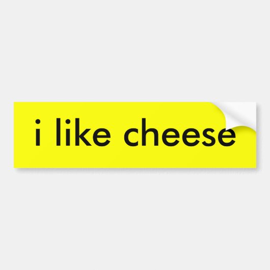 私はチーズを好みます バンパーステッカー (正面)