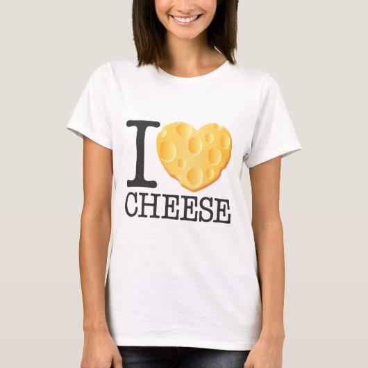 私はチーズを愛します Tシャツ (正面)