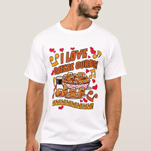 私はチーズカードが大好き! Tシャツ (正面)