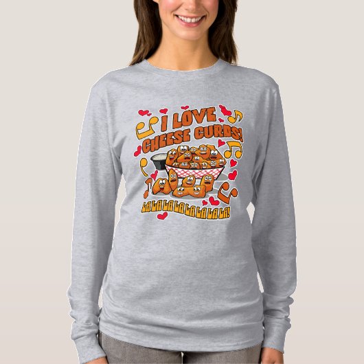 私はチーズカードが大好き! Tシャツ (正面)