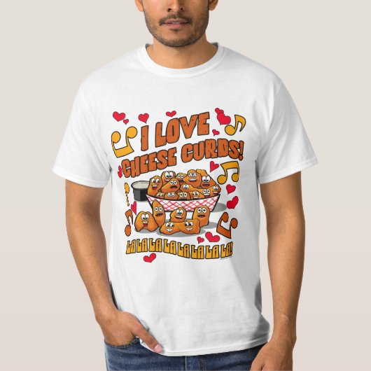 私はチーズカードが大好き! Tシャツ (正面)
