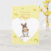 私はチーズカード以上にあなたを愛している カード (黄色い花)