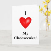 私はチーズケーキのカードが大好き カード (黄色い花)