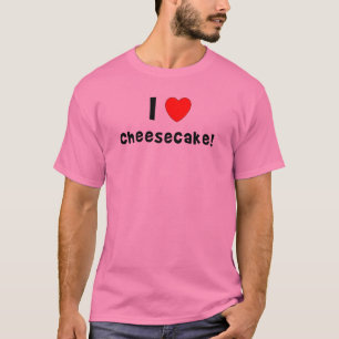 私はチーズケーキの女性のTシャツおよびタンクトップを愛します Tシャツ