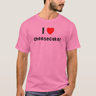 私はチーズケーキの女性のTシャツおよびタンクトップを愛します Tシャツ