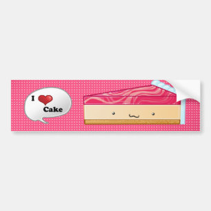 私はチーズケーキを愛します バンパーステッカー