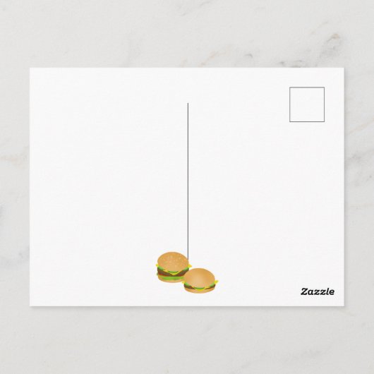 私はチーズバーガーが大好き ポストカード (裏面)