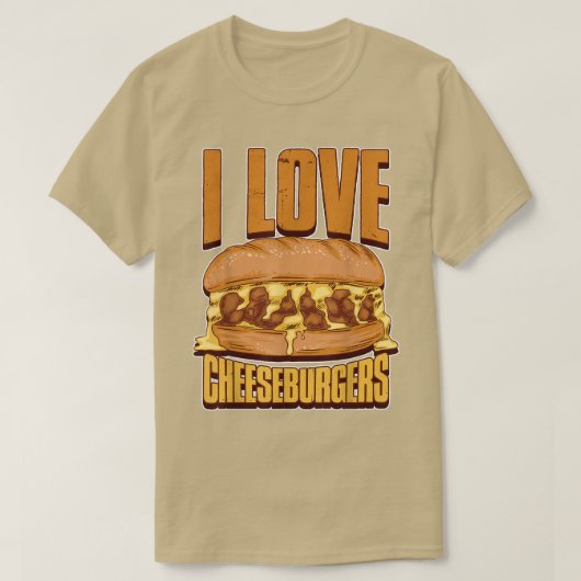 私はチーズバーガーが大好き Tシャツ (デザイン正面)