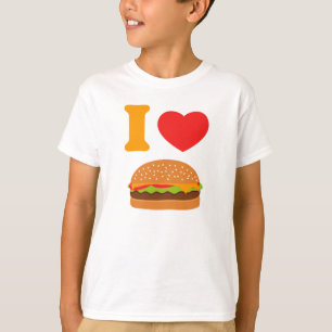 私はチーズバーガーを愛します Tシャツ