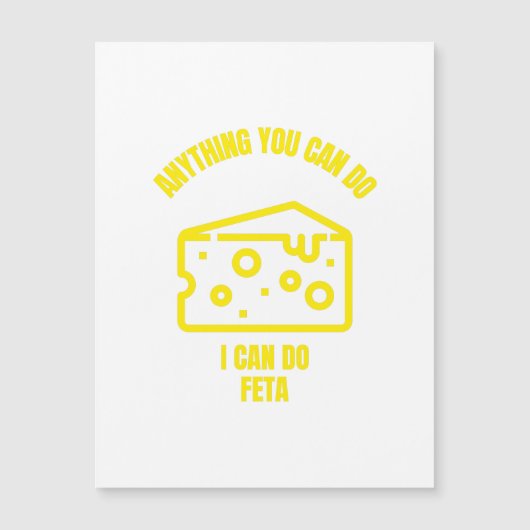 私はチーズパンを行うことがでおもしろいきる マグネット招待状 (正面)