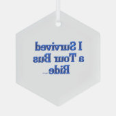 私はツア生き延びバス乗りガラスオーナメント ガラスオーナメント (裏面)