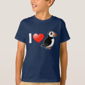 私はツノメドリを愛します Tシャツ (正面)