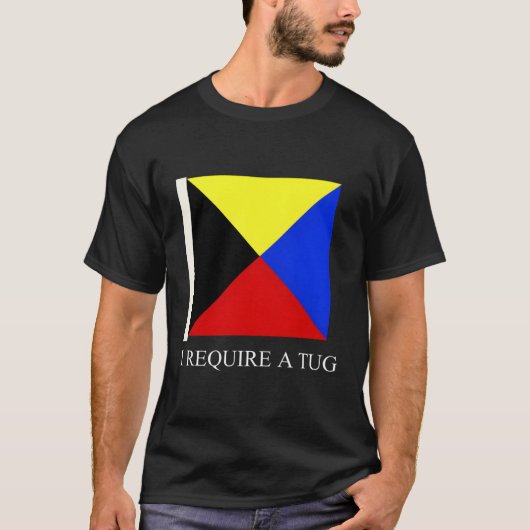私はツルの船の信号旗が必要だ Tシャツ (正面)