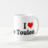 私はツールーズ、フランスを愛します コーヒーマグカップ (正面右)