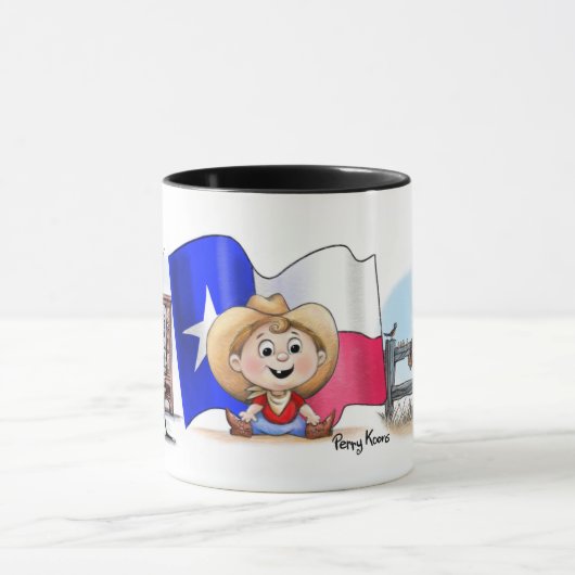 私はテキサス州から！マグ マグカップ (中央)