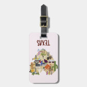 私はテキサス州の荷物のラベルを愛します ラゲッジタグ (正面縦)